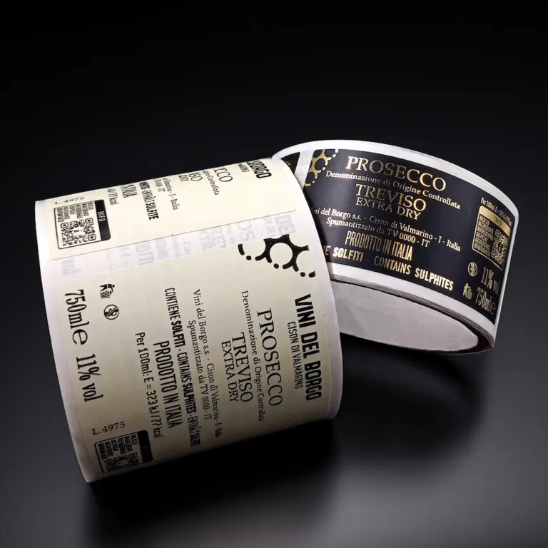 Etichette con stampa a trasferimento termico in PP trasparente