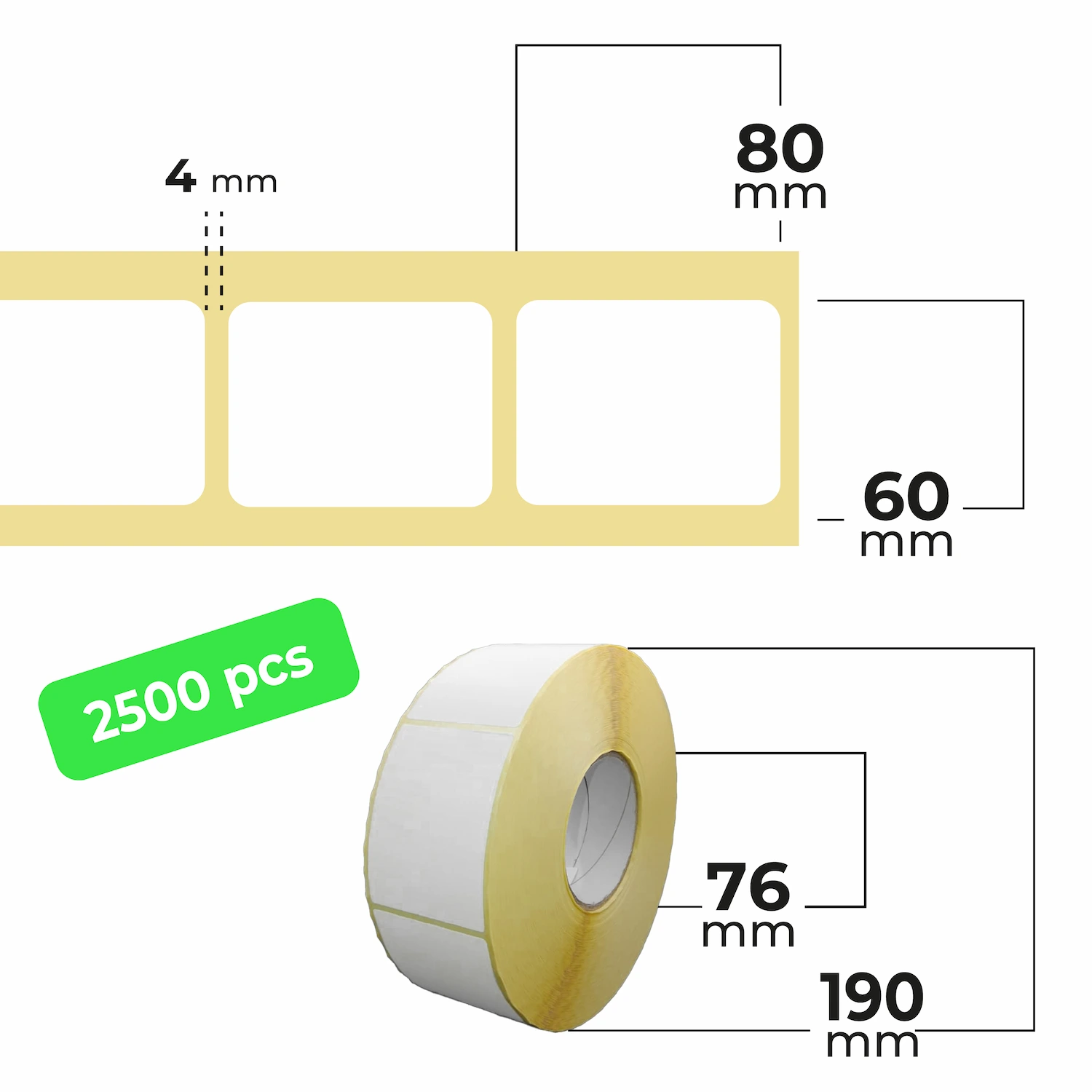 Etichette carta Vellum 80x60 - immagine 2